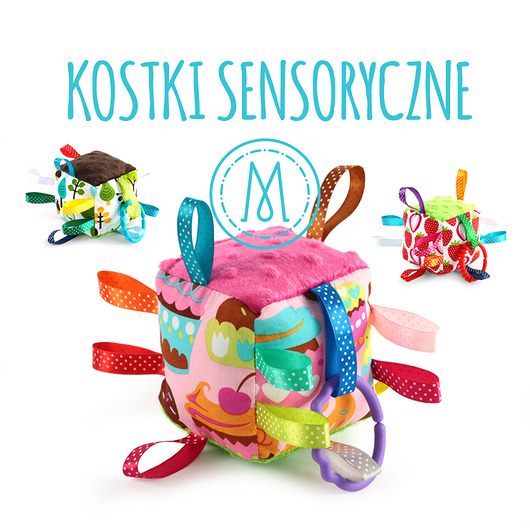 Kostka sensoryczna Minky -Chmurki  Makaszka