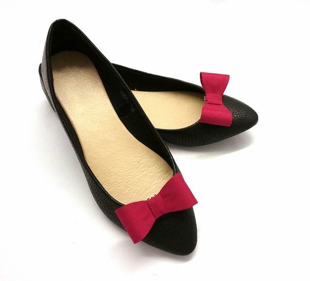 klipsy do butów Klipsy do butów Coquet-Kokardki 3D S/Dark Fuchsia