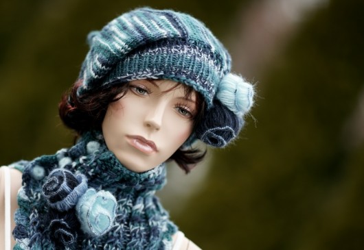 Komplet " Vintage blue roses " - zamówienie HERBE DESIGN