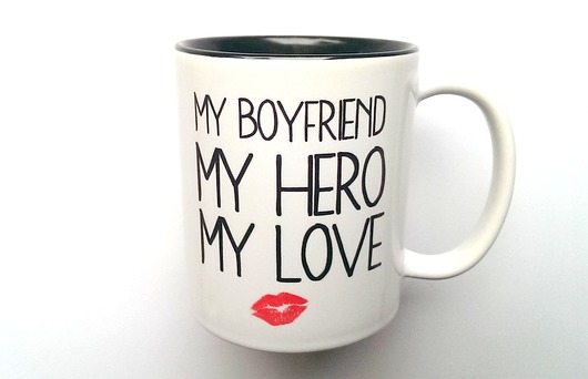 KUBEK My Boyfriend z CZARNYM WNĘTRZEM FarrowDesign