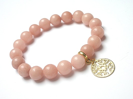Peach  rosette  /13-11--2015/ - bransoletka KiKa pracownia