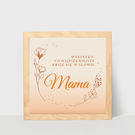 plakaty Plakat kwadrat dla mamy, plakat ombre na Dzień Mamy