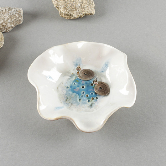 pojemniki na biżuterię Miseczka kwiat ceramika