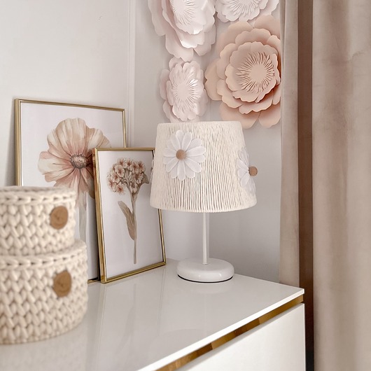 lampy do pokoju dziecka Lampka stołowa "Margaretki beż"
