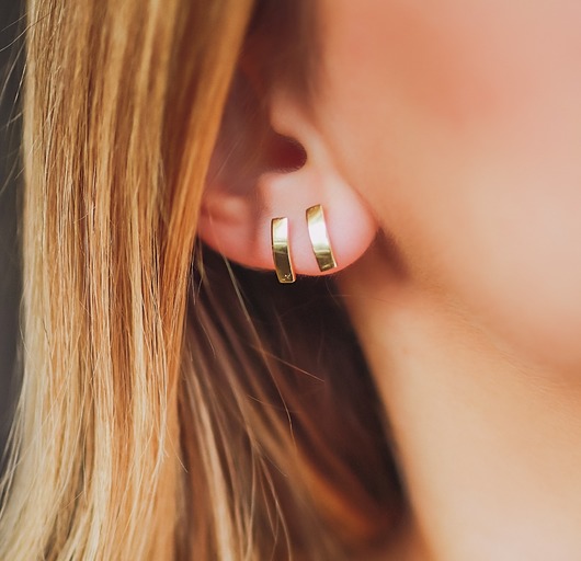  Kolczyki "minimalistyczne" srebro 925 pozłacane Coccola JEWELLERY