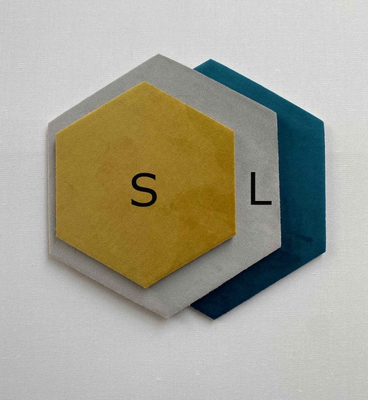 Panel na ścianę z weluru sześciokąt S L XL auraHome