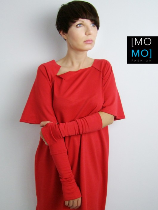 Sukienka z rękawkami by momo momo fashion