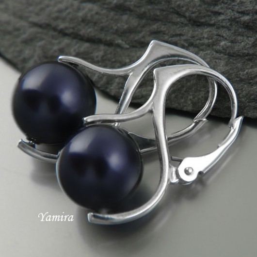 kryształ Swarovski Night Blue subtelle - kolczyki yamira