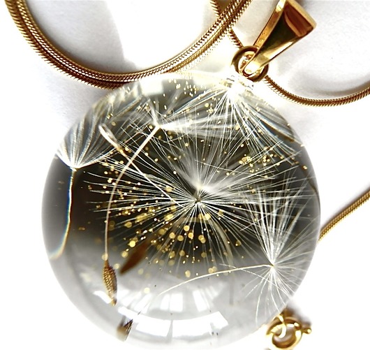 Naszyjnk z nasionkami wiosennych dmuchawców Grol Jewellery