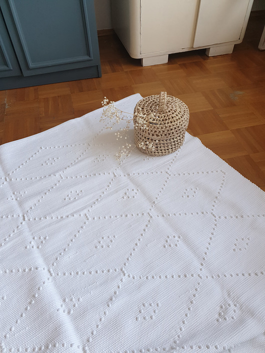 dywan biały romby duży 150/200 naniby