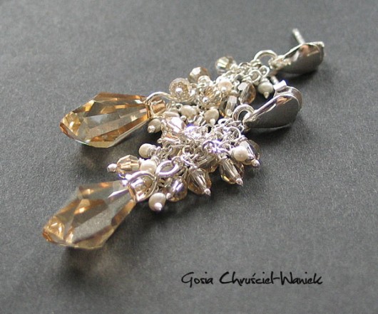 kryształ Swarovski i perły Gosia Chruściel-Waniek