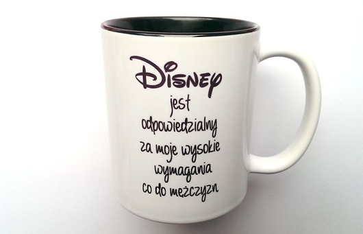 KUBEK Disney  z CZARNYM WNĘTRZEM FarrowDesign