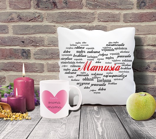 Wyjątkowy zestaw - kubek + poduszka dla mamy AllbagAllprints