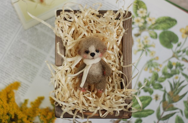 Miś Miniaturka- Jasny Beżowy BoboLobo Handicraft