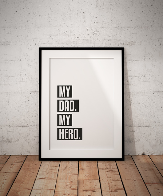 PLAKAT a3 na Dzień Ojca Rabarbar Handmade