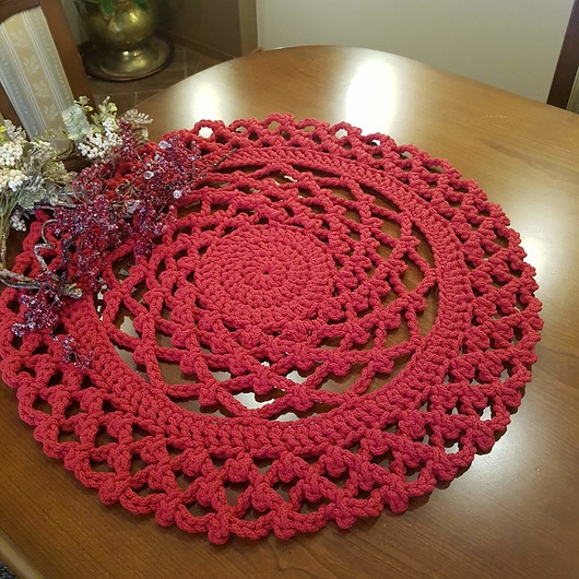 obrusy i serwetki Serweta szydełkowa 65cm