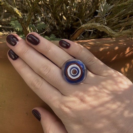 pierścionki srebrne Pierścionek z wymiennym oczkiem greece