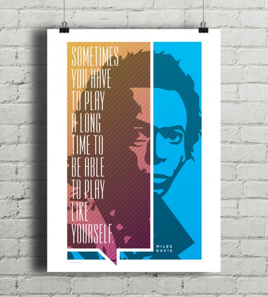 Miles Davis - plakat z cytatem A2 minimalmill