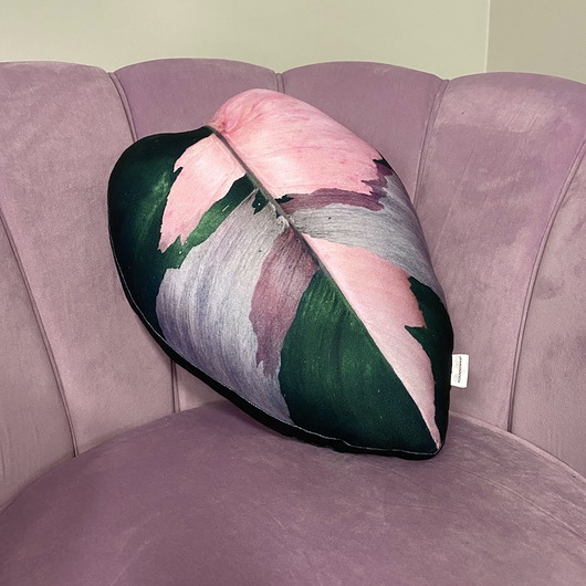 poduszki z grafiką Poduszka Liść  Filodendron Philodendron Pink Princess