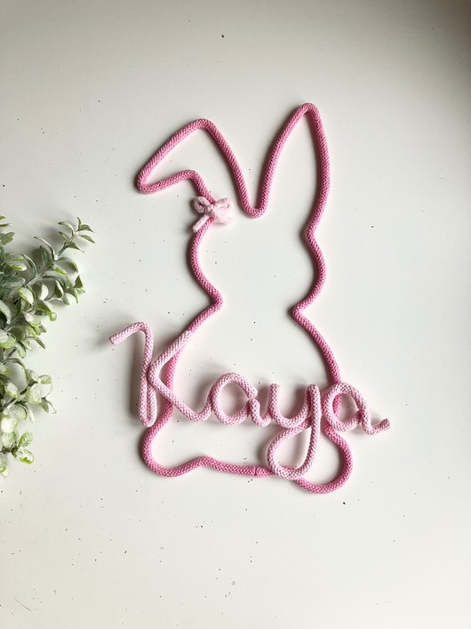 pokój dziecka - różne Personalizowany królik do pokoiku dziecięcego, prezent wielkanocny