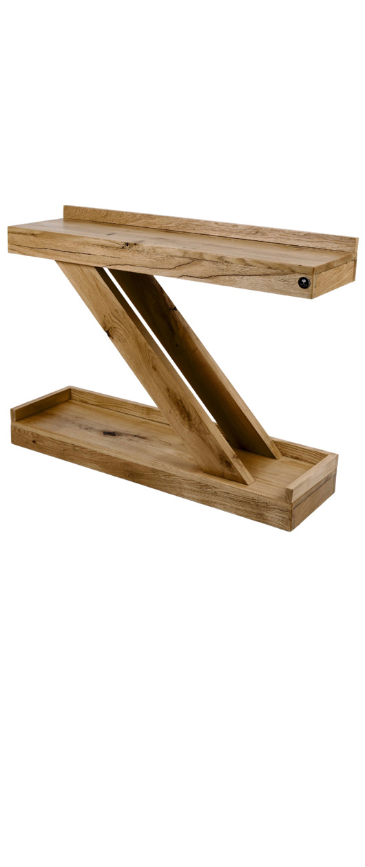 regały i półki Konsola Dębowa Loft Drewno Lite 85  cm  SKD-223
