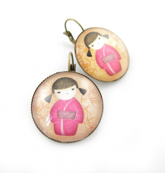 KOKESHI - Kolczyki z Gejszą by Matusevic