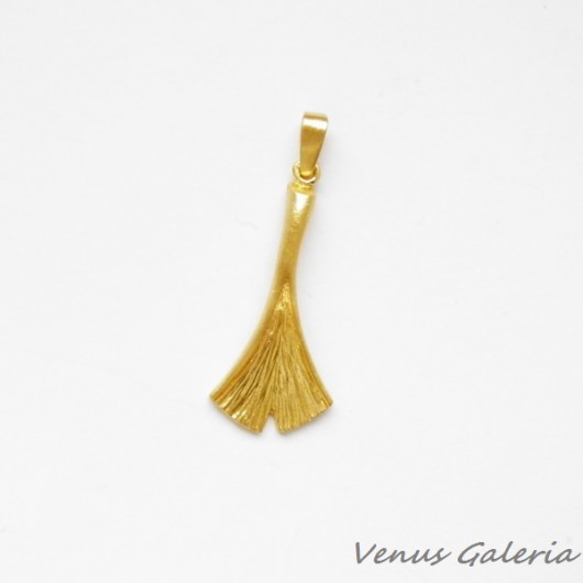 Zawieszka srebrna- Ginko II mini złota VENUS GALERIA