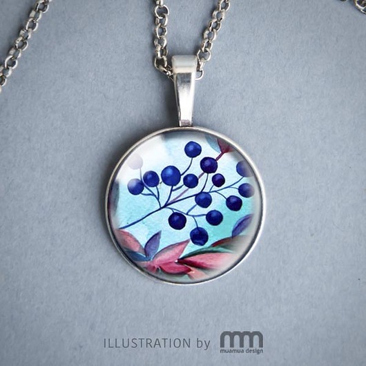 BLUEBERRIES medalion muamua design