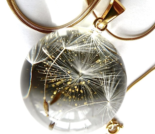 Naszyjnk z nasionkami wiosennych dmuchawców Grol Jewellery