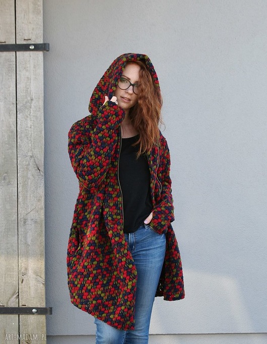 bluza z kapturem damska Bluza damska,płaszcz damski długi wełniany