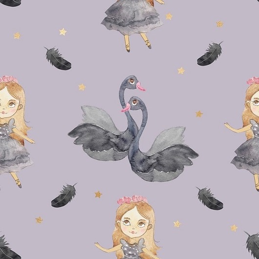 naklejki ścienne do pokoju dziecka Tapeta Black Swan Grey 53cmx10m PZ