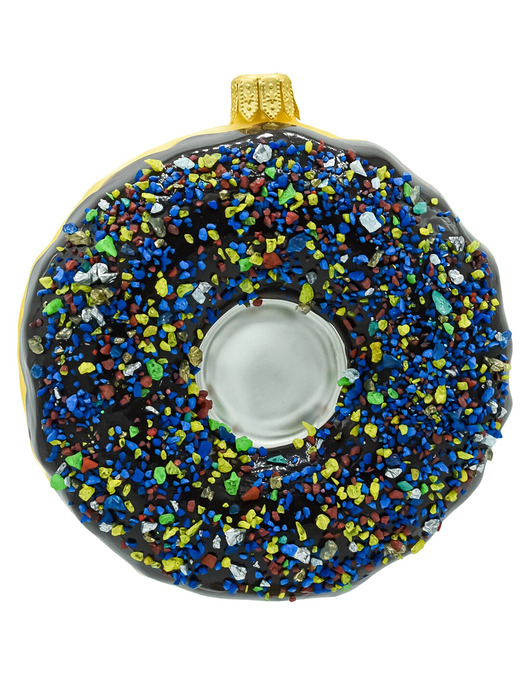 bombki Bombka choinkowa szklana ręcznie malowana: Donut w czekoladzie
