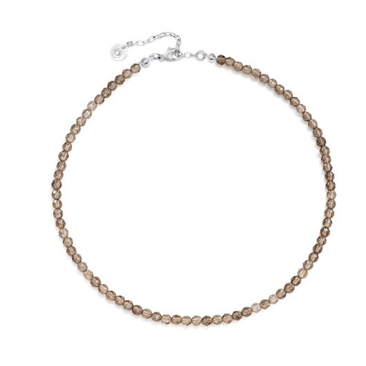 chokery Choker na szyję z kwarcu dymnego