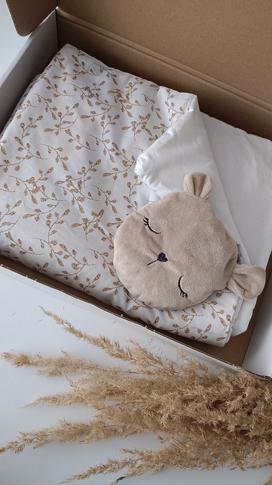 Chrzest - inne Gotowy zestaw prezentowy kocyk 75x60cm + poduszka +termofor