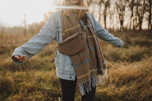 Nerka brąz welur sacky bag