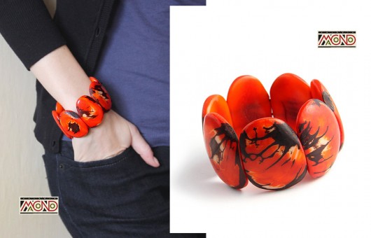 Kolumbijska bransoletka z palmy Tagua (003) Galeria Macondo