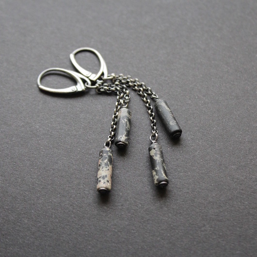 kolczyki z kamieniami Kolczyki Marmurowe