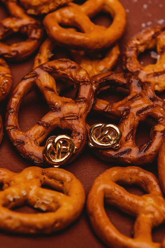 kolczyki srebrne Kolczyki Precle srebro pozłacane