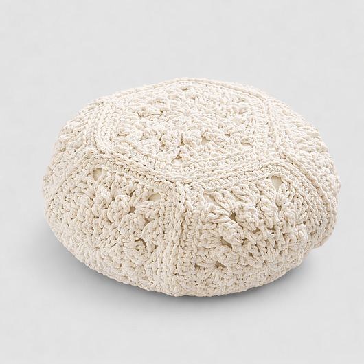 pufy do siedzenia Puf poducha siedzisko pufa LUNA Ecru