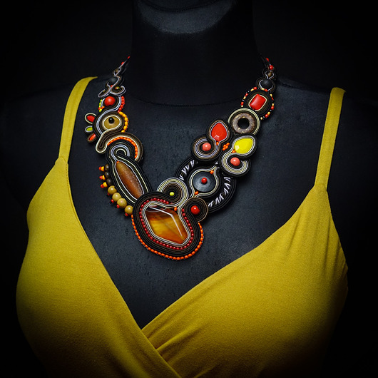 kolie Autumn - naszyjnik soutache