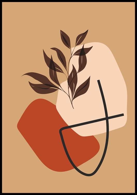 plakaty Plakat "Brązowe listki w upale"