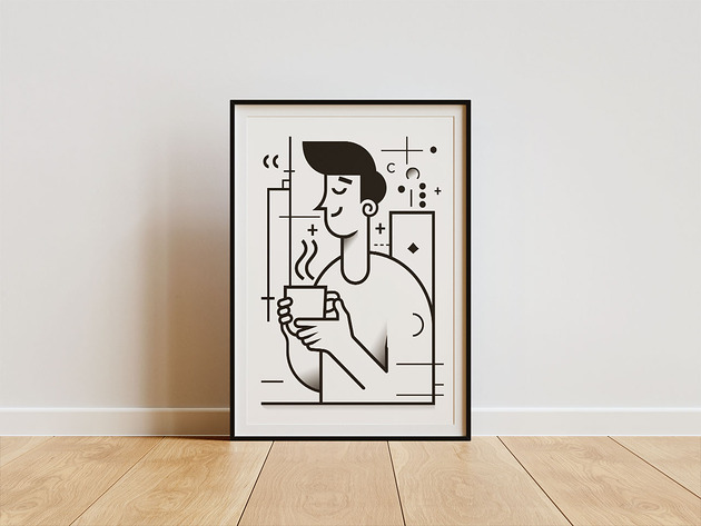 plakaty Plakat - Poranna kawka