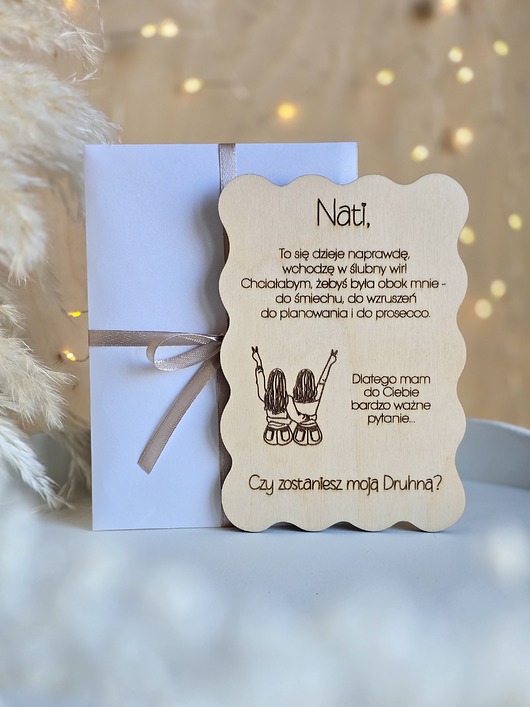 zaproszenia i kartki na ślub Kartka z prośbą o bycie Druhną - Czy zostaniesz moją Druhną?