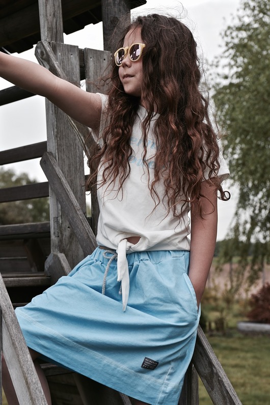 SPÓDNICZKA błękitna cold dye NO SUGAR WEAR