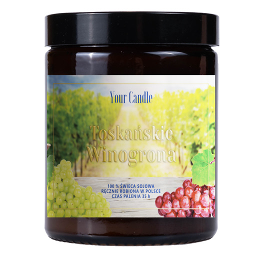 świece zapachowe ŚWIECA SOJOWA TOSKAŃSKIE WINOGRONA 180ml-Your Candle