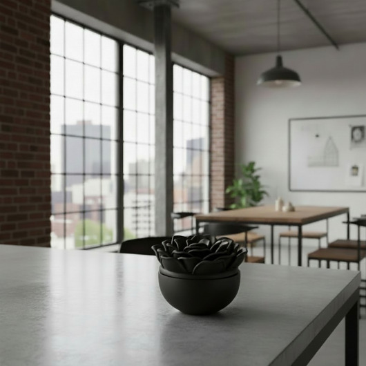 świeczniki i świece Zapach inspirowany Herrera-Świeca sojowa w czarnym gipsie DEEP BLACK