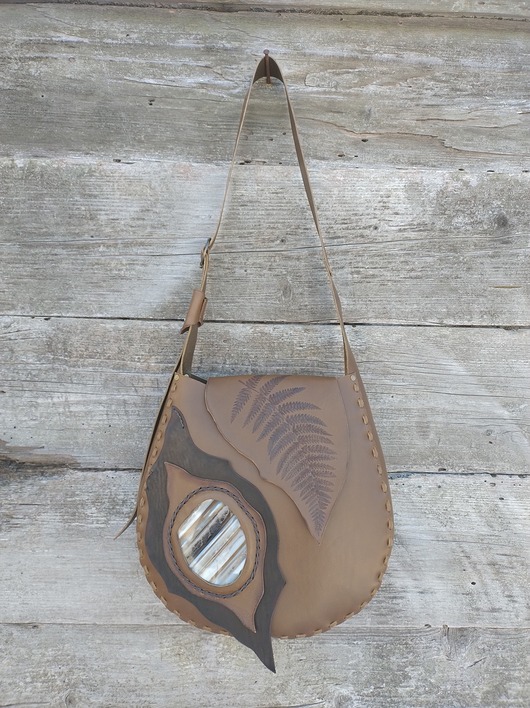 torby na ramię Torebka skórzana wykonana ręcznie .Las.