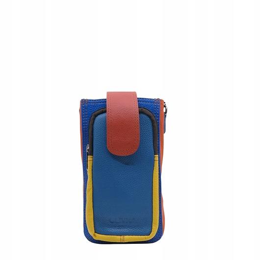 torby na ramię Torebka damska skórzana na telefon, unikatowa, handmade zero waste OLIVKA