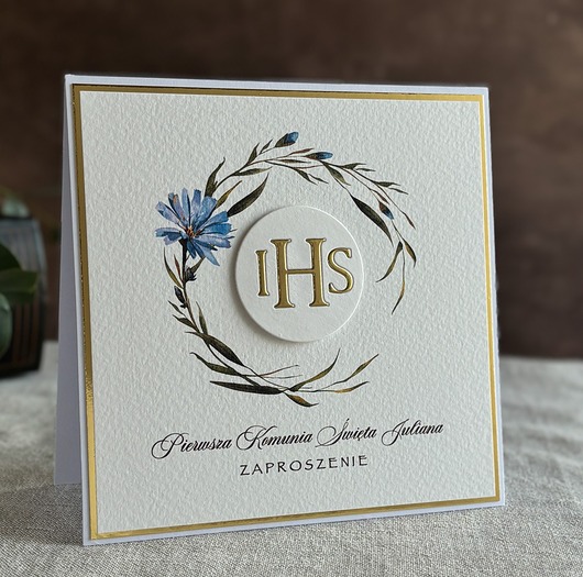 zaproszenia na komunię Zaproszenia na komunię, wzór 5