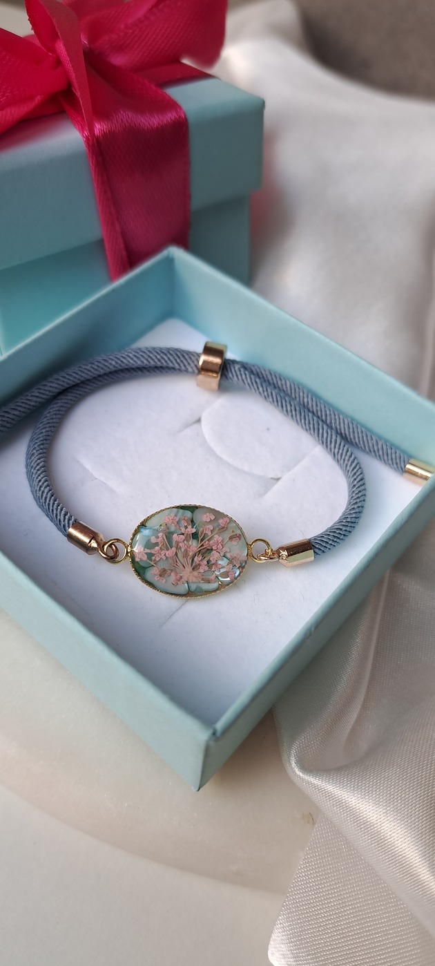 bransoletki na sznurku Bransoletka Dzika Marchew na Błękicie